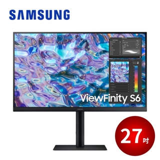 SAMSUNG 27吋 ViewFinity S6 IPS 高解析度平面顯示器 S27B610EQC【新上市】