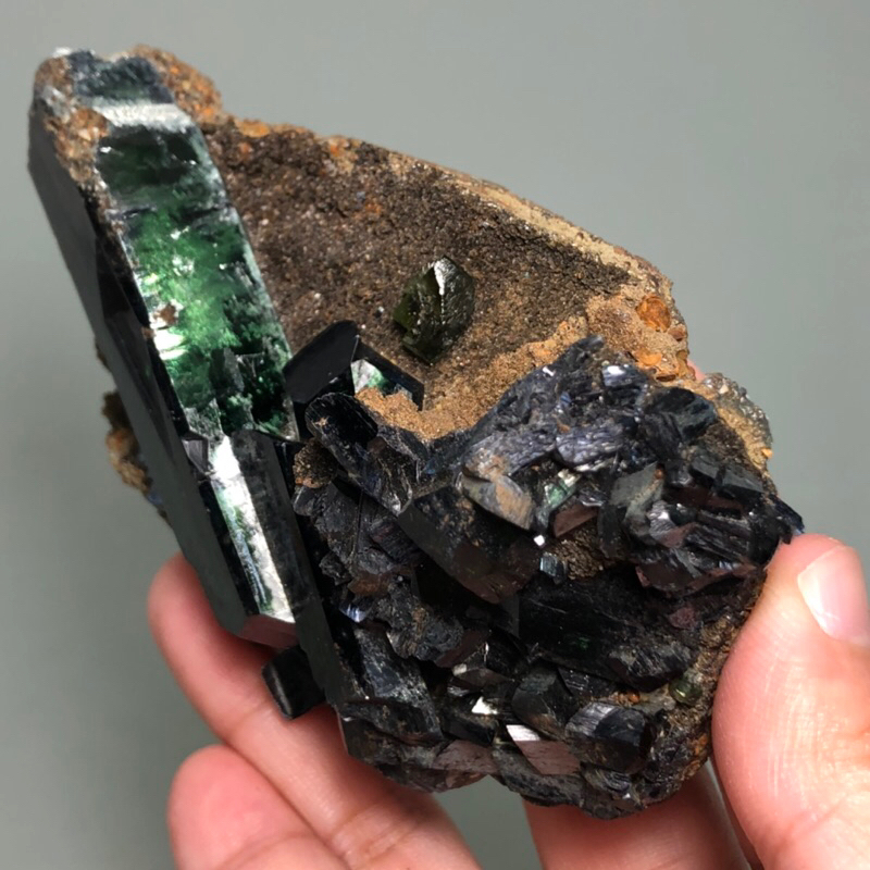藍鐵礦 綠磷鐵礦共生 天然原礦 礦石