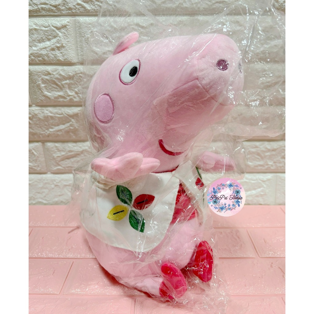 【✿佩佩部屋✿】全新正版 12吋 PeppaPig 粉紅豬小妹 花背心款 佩佩豬娃娃 豬小妹娃娃 粉紅豬小妹娃娃