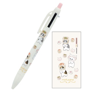 sun-star 日本製 mofusand 貓福珊迪 雙色原子筆+自動鉛筆 0.5mm 燒賣貓咪 UA73557