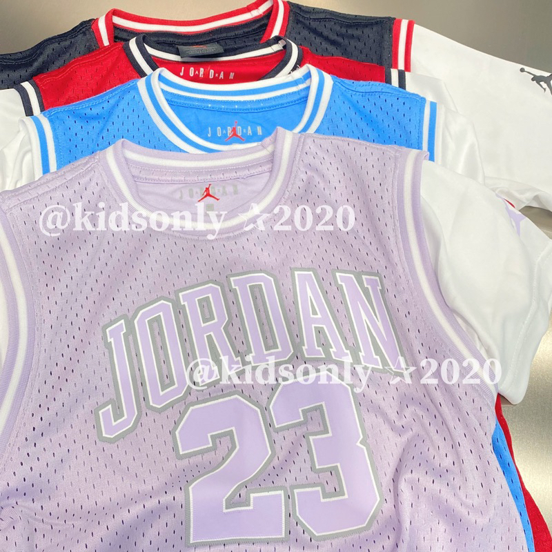 Jordan兒童經典球衣假兩件拼接兒童運動球衣/Jordan大童/女段尺寸