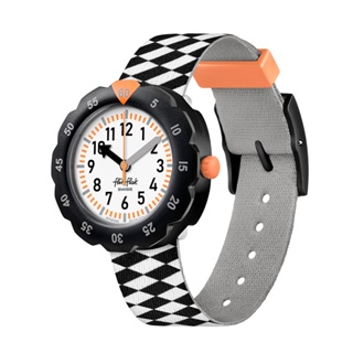 【FlikFlak】兒童手錶 賽車旗 RACE FLAG (34.75mm) 瑞士錶 兒童錶 編織錶帶 FPSP069