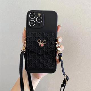 現貨米奇卡包零錢包掛繩手機殼適用OPPO A53 A54 A55 A58 A59 A71 A72 A73 A77 A78