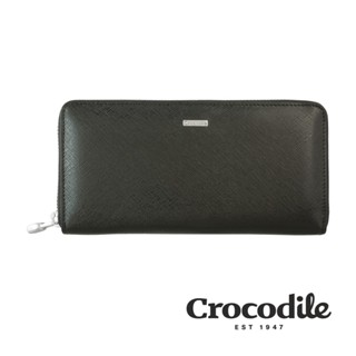 【寧寧精品】台中市30年經銷實體店 Crocodile 鱷魚真皮長夾 手拿包 新款 男拉鍊長夾推薦 0103-59111