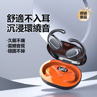 台灣出貨 無線藍牙耳機 數顯藍芽耳機 降噪運動掛耳式 OWS 開放式藍芽耳機 耳掛式藍芽耳機 耳骨耳機