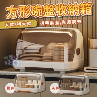 ✨附發票✨方型碗盤收納盒 茶杯收納 瀝水放碗櫃 杯子收納 翻蓋瀝水架碗盤收納架 碗碟置物架 桌面瀝水置物 碗盤收納籃