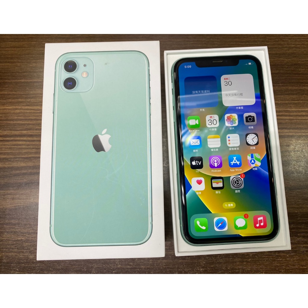 手機急診室 Apple iPhone 11 128GB (6.1吋) 綠 二手 盒裝 電池100% 70946