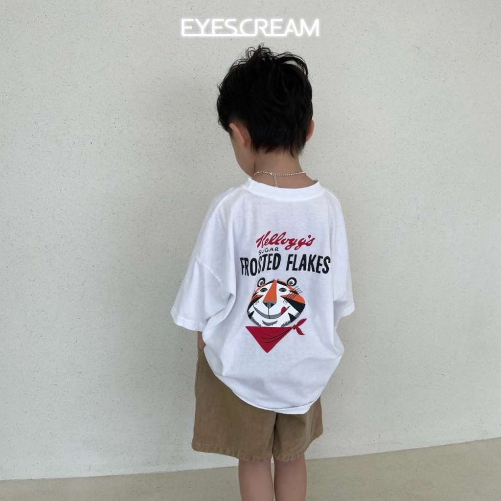 [cream] 韓國 Eyes 親子家樂氏老虎寬鬆短袖上衣 24夏 韓國童裝 韓國兒童上衣 短袖上衣 親子裝