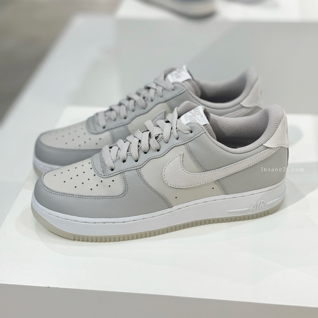 NIKE AIR FORCE 1 豆漿色 果凍底 灰 拼接 男鞋 FN5832-001【Insane-21】