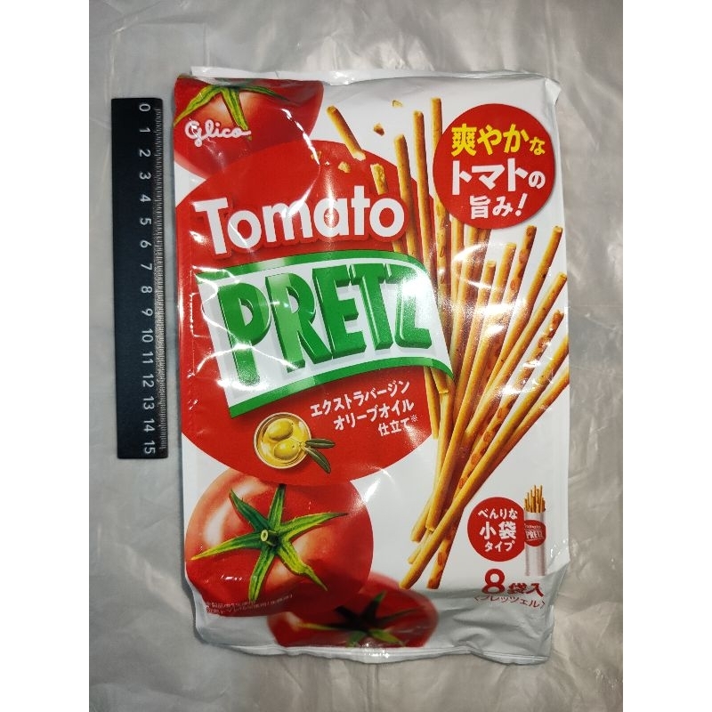 ［超便宜 55元起］[日本] Glico/固力果/格力高 Tomato PRETZ 蕃茄野菜棒 餅乾棒 8袋入 110g
