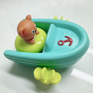 德國Hape 泰迪熊划水迴力船［二手］沐浴洗澡玩具