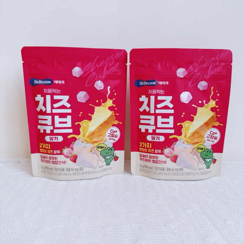 🎀韓國空運🇰🇷現貨 現貨-BEBECOOK寶膳 草莓/藍莓/原味起司塊16g