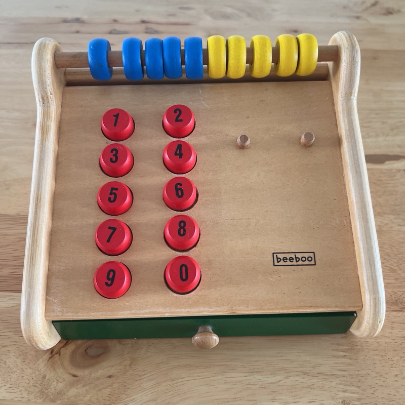 二手幼兒早教遊戲 木製收銀台 數字學習