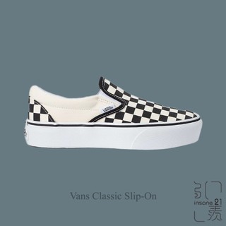 VANS CLASSIC SLIP-ON 黑白棋盤格 經典 厚底 VN00018EBWW【Insane-21】