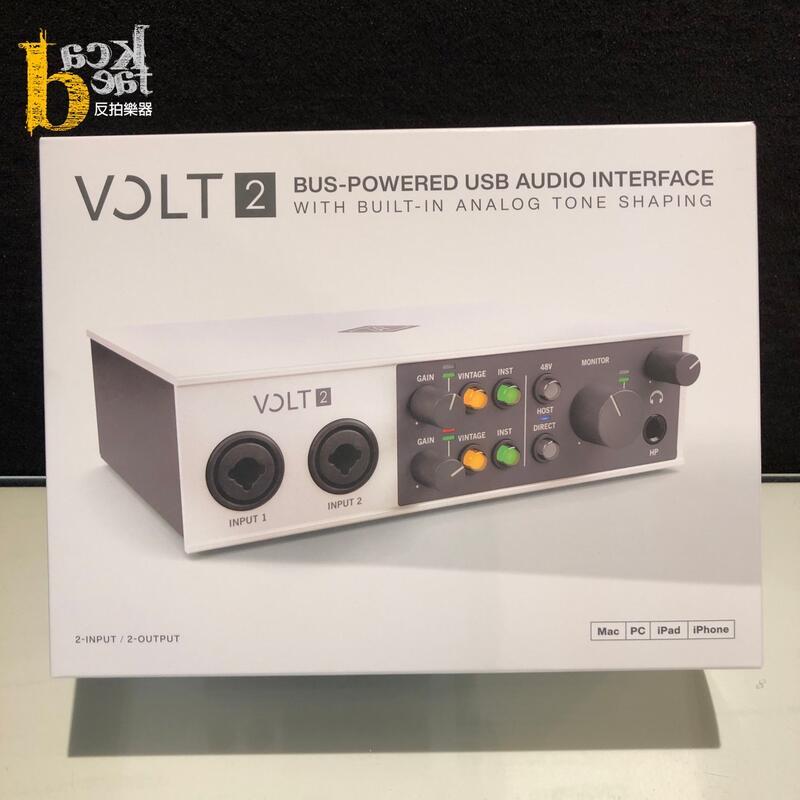 【反拍樂器】Universal Audio Volt 2 錄音介面 TYPE-C