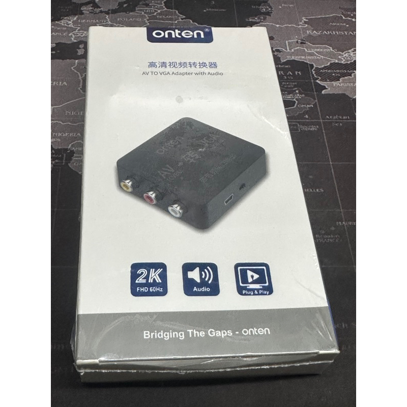 ONTEN AV RCA TO VGA 蓮花頭 轉 VGA 2K高畫質