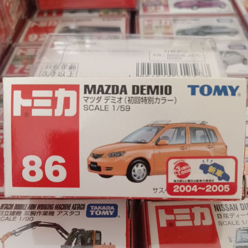 TOMICA  NO.86絕版舊藍標MAZDA DEMIO 初回 新車貼