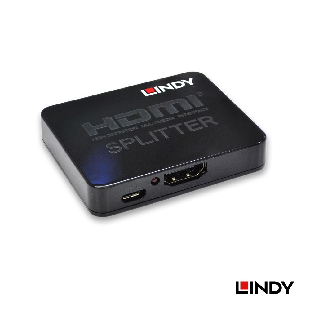 【 大林電子 】 LINDY 林帝 迷你型HDMI1.4 10.2G 一進二出分配器 38157