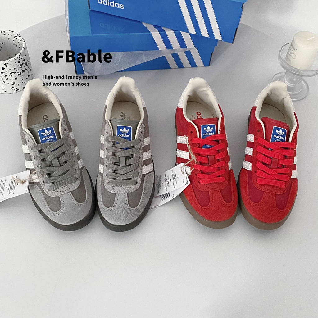 FB&amp; Adidas Originals Gazelle Indor 灰白 休閒鞋 德訓鞋 低筒 IF1807