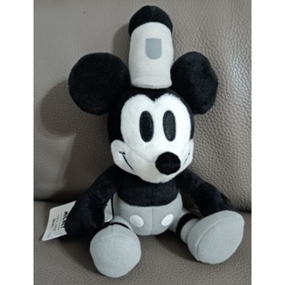 * 日本 景品 Disney 迪士尼 復古 黑白 米奇 造型 絨毛 玩偶 娃娃 吊飾