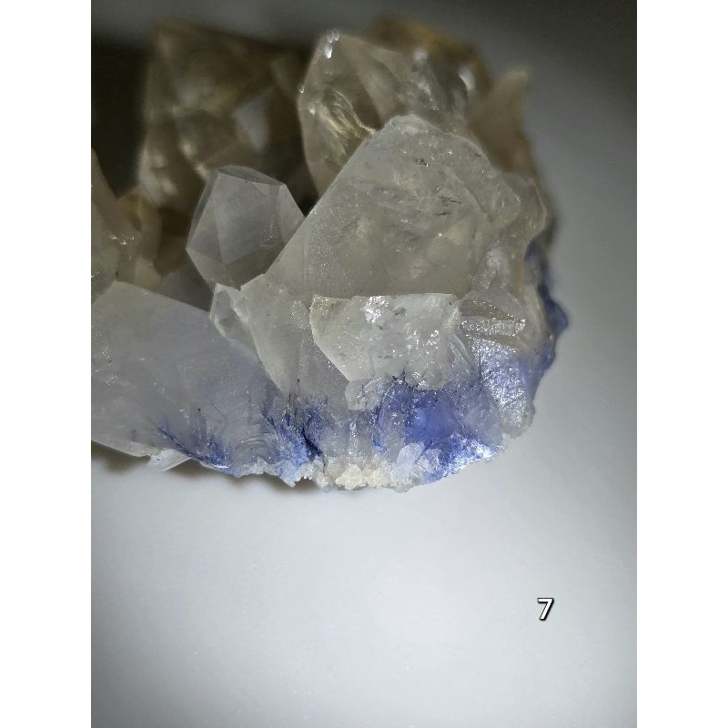 藍線石原礦 藍線石 藍髮  藍髮原礦 藍線 藍線石礦標 藍髮晶 礦標 原礦 晶簇  5.2cm