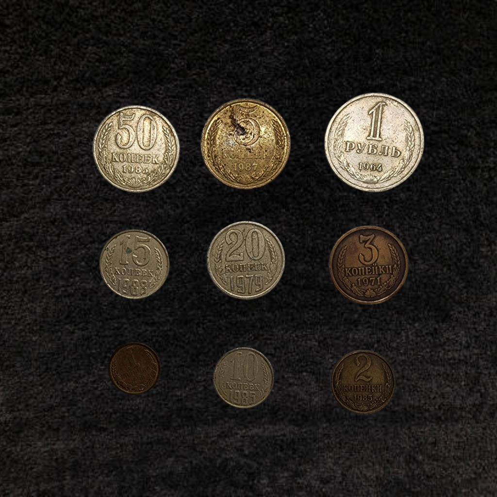 蘇聯時期 戈比 盧布 錢幣 9枚一套 俄羅斯 紀念幣 流通幣