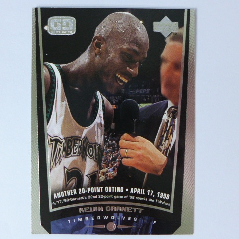 ~Kevin Garnett/狼王/名人堂/凱文·賈奈特~1998年UPPER DECK.NBA籃球卡