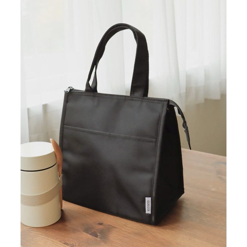 『🇯🇵日本代購』3coins 保溫 保冷袋 （黑色） 手提便當袋 便當袋 KITINTO 保冷 午餐袋 提袋