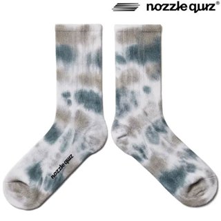 NOZZLE QUIZ 後研 CG-SUSX03BW SPRAY DYE CREW 小腿襪 中筒襪 (滴藍色) 化學原宿
