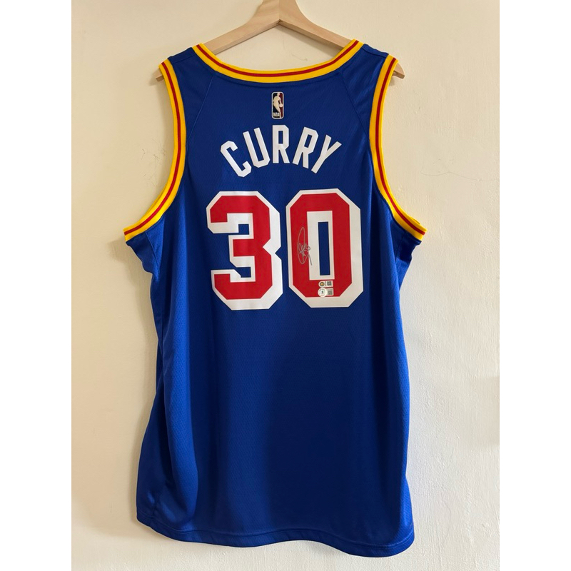［現貨不用等］［只有兩件］Stephen Curry 三分王破紀錄款 球迷版 親筆簽名球衣