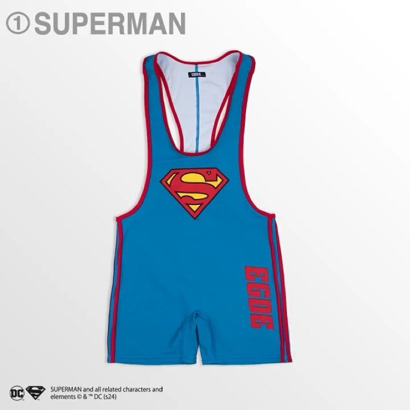 [全新限量絕版現貨］Egde superman batman男性性感連身服 角力隊 超人 蝙蝠俠尺寸L-XL