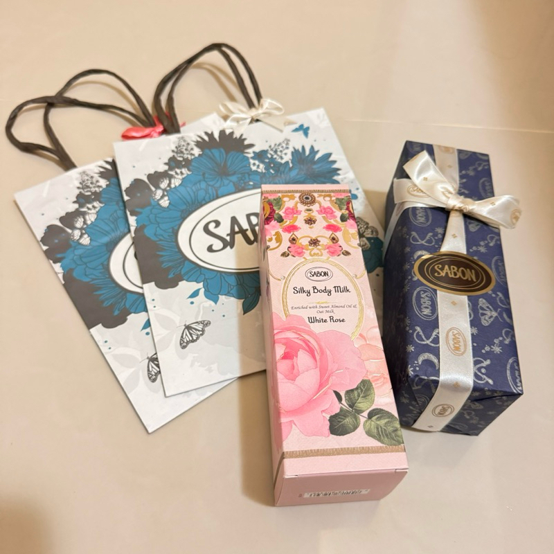 以色列 Sabon 限量2024 白玫瑰 絲綢身體乳液 200ml 專櫃購入附提袋 全新