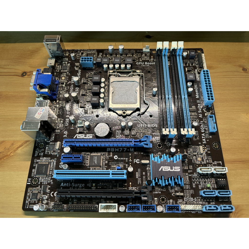 華碩 P8H77-M Intel LGA1155 H77晶片組 M-ATX 主機板 二手良品