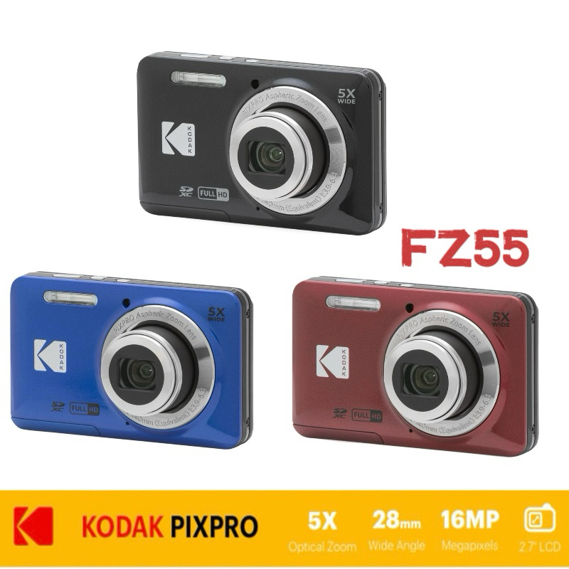 現貨 柯達kodak PIXPRO FZ55 友善變焦 ccd相機 數位相機 光學5倍變焦 廣角28mm 2.7英吋螢幕