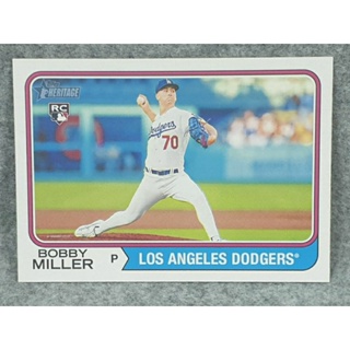 2023 Topps Heritage RC #515 Bobby Miller Los Angeles Dodgers