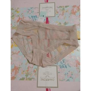 【平價好穿過季商品】 EASY SHOP轉售SN3807611全蕾絲內褲時尚橫條中低腰平口褲(CL0透膚)-XL號