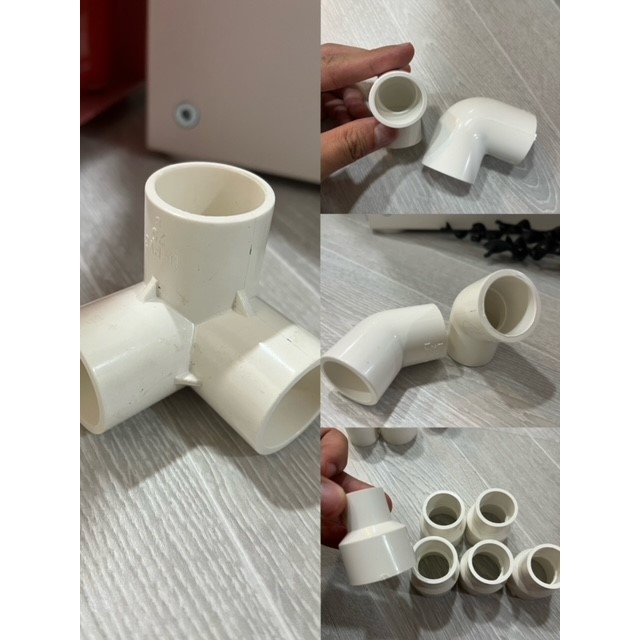 全新台灣現貨 白色水管管件配件 PVC  彎頭 三通 直彎 水族 DIY 接頭 32 25 20