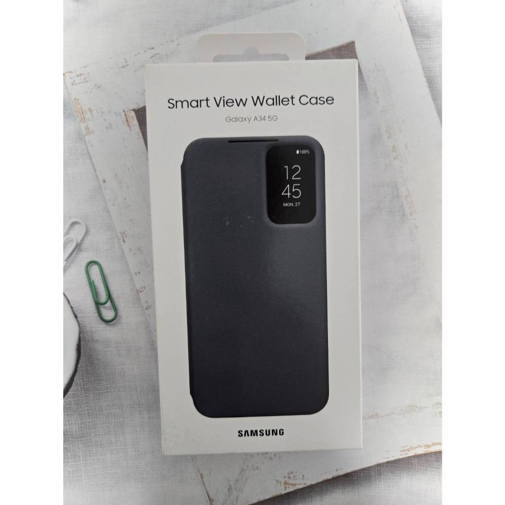 【SAMSUNG 三星】Samsung Galaxy A34 5G 卡夾式感應保護殼 黑 全新未拆封