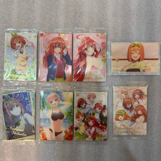 ￥My公仔￥ 日本限定 五等分的花嫁 五等分的新娘 婚紗 金卡 劇場版 威化餅 餅卡 中野一花 二乃 三玖 四葉 五月