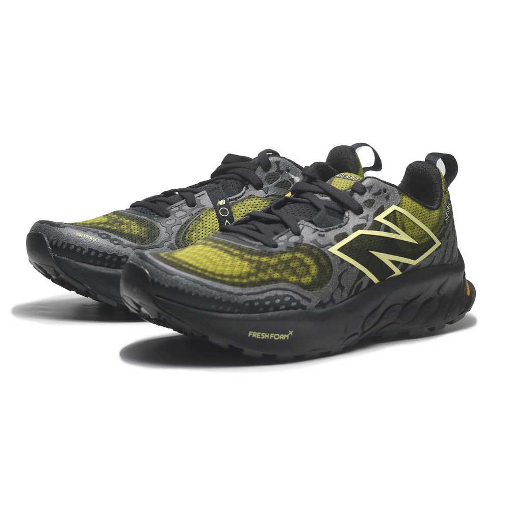 NEW BALANCE 越野鞋 HIERRO V8 黑螢光 2E寬楦 黃金大底 男 MTHIERY8