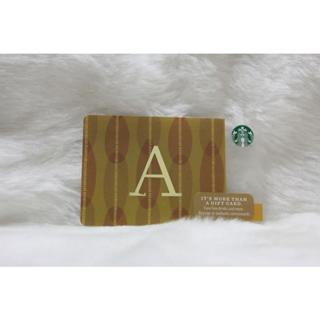 星巴克 STARBUCKS 美國 2014 字母卡 A 星巴克卡 隨行卡 儲值卡 收藏