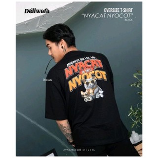 Original Deliwafa | T-shirt Oversize Nyacat Nyocot