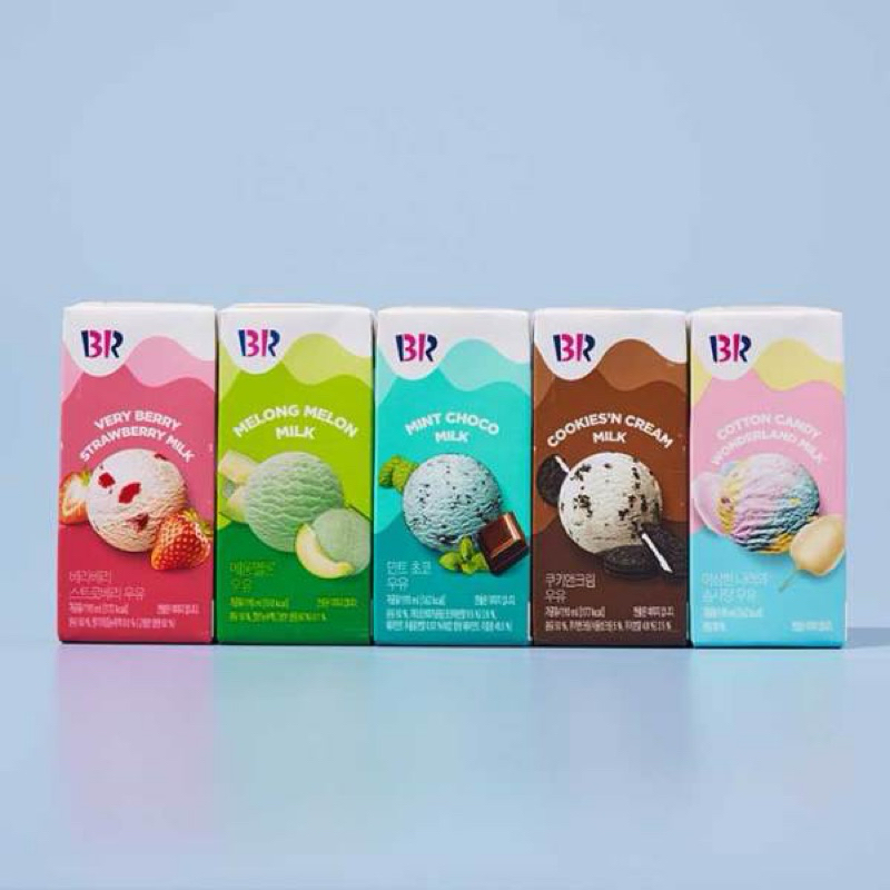✪IR✪韓國31冰淇淋 BaskinRobbins限定發售保久乳牛奶 棉花糖樂園夢幻仙境/十足草莓/薄荷巧克力/夾心餅乾