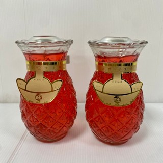 【古德】二號鳳梨果凍蠟燭 / 整箱12對入 / 免運費 / 鳳梨蠟燭 / 果凍蠟燭 / 點光明 / 光明燈
