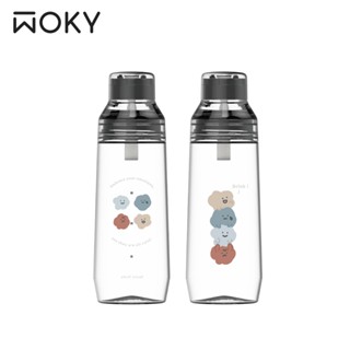 【WOKY x 方坊】ECOZEN透明瓶600ml(附彈跳吸管)
