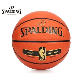SPALDING 斯伯丁 金色NBA 深溝柔軟橡膠 室外籃球 7號籃球 SPA83492 原廠公司貨超低特價$590/個