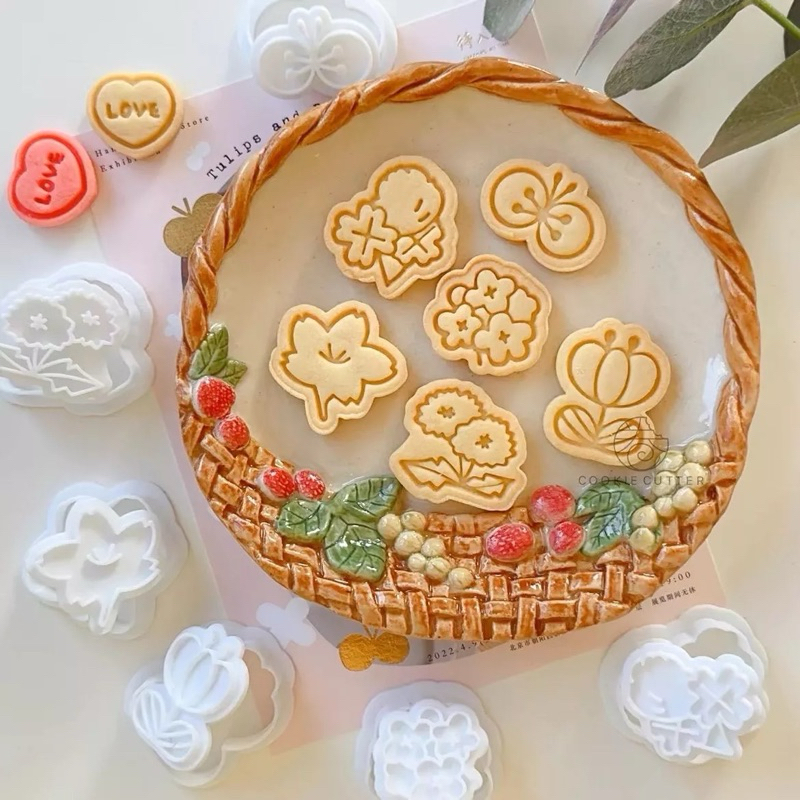 🌷現貨🌷 日系小花餅乾模 花朵餅乾壓模 烘焙壓模 手工餅乾模 翻糖模 3D立體餅乾模