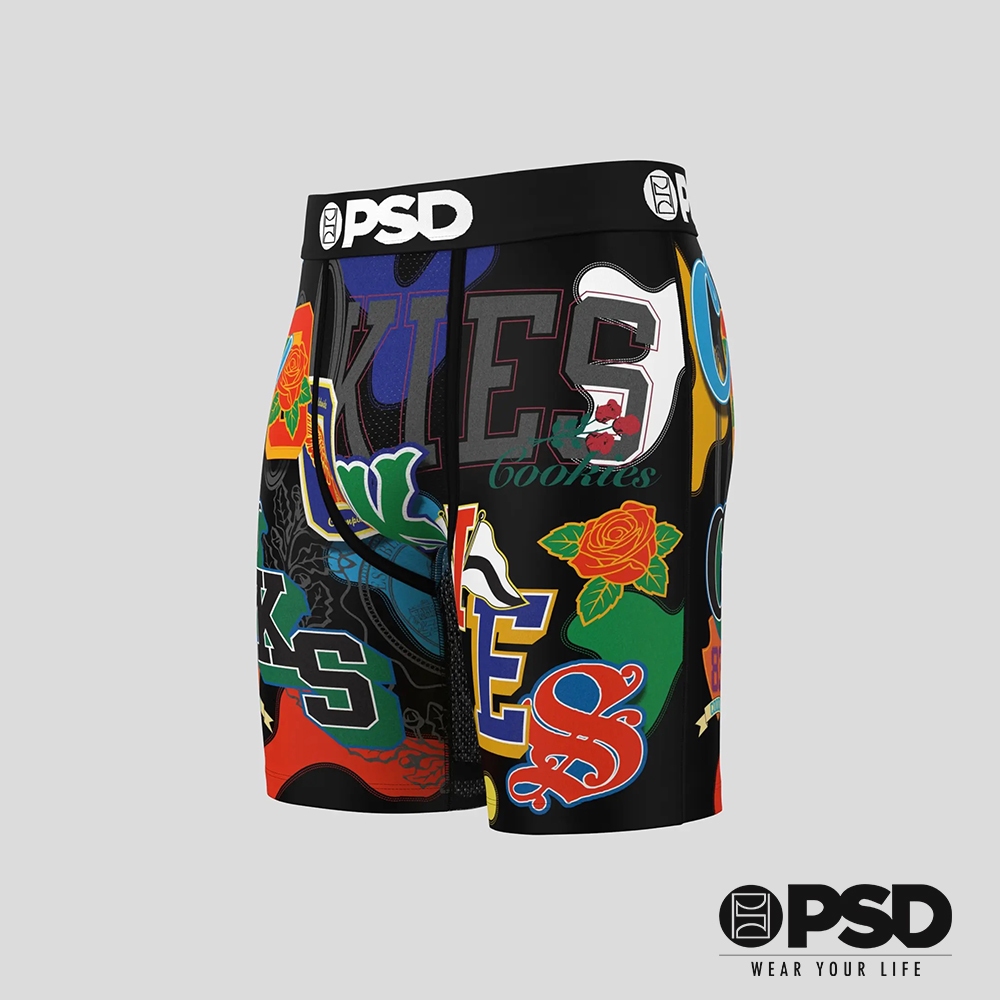 【PSD Underwear】COOKIES- 平口四角褲-PACK 12-黑色