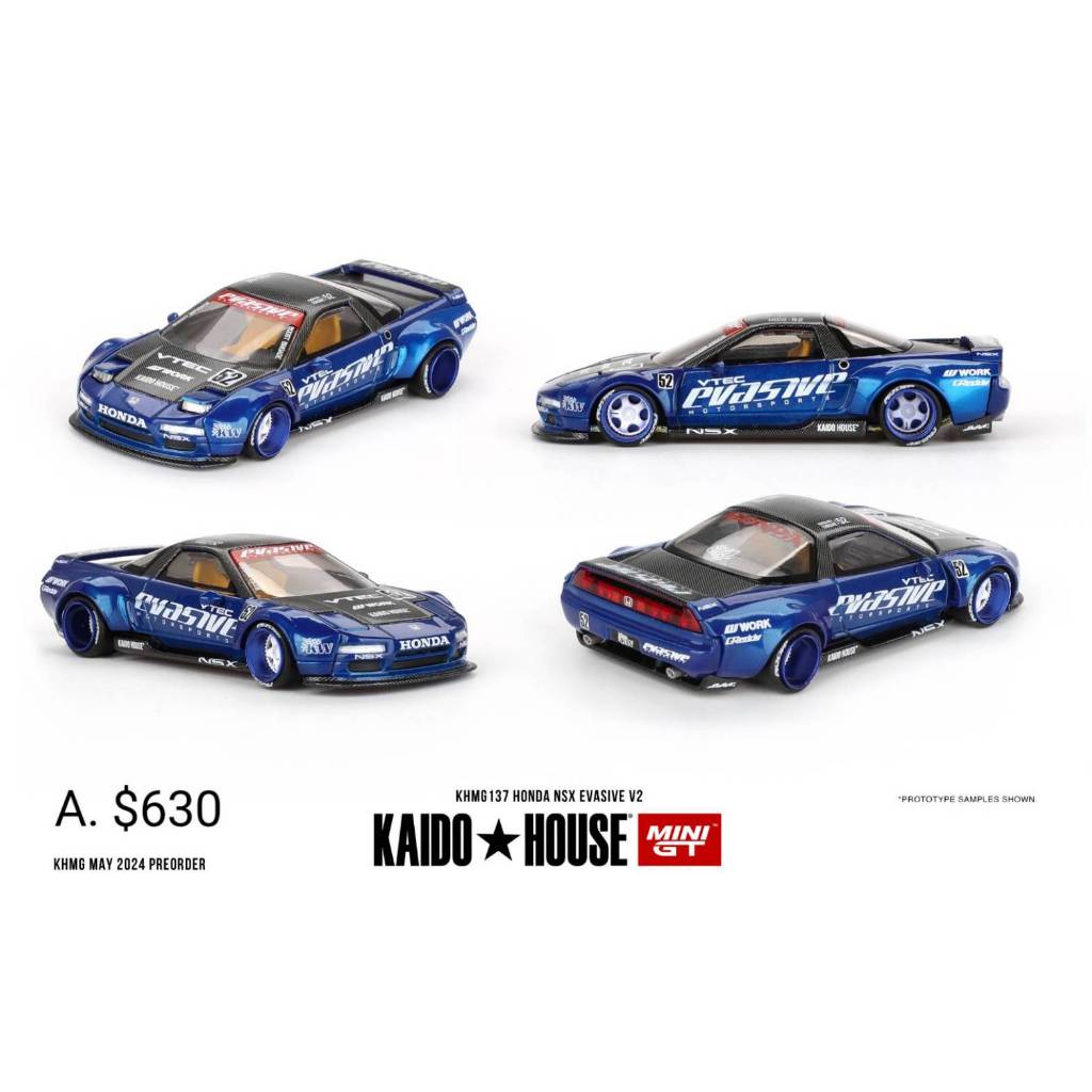 預購 MINI GT Kaido House Honda NSX Evasive V2 Blue G137