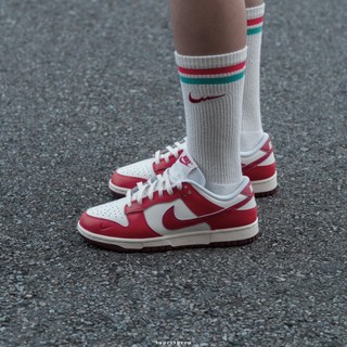 Nike Dunk Low 復古 奶油的底 女款 紅 HJ3491-161